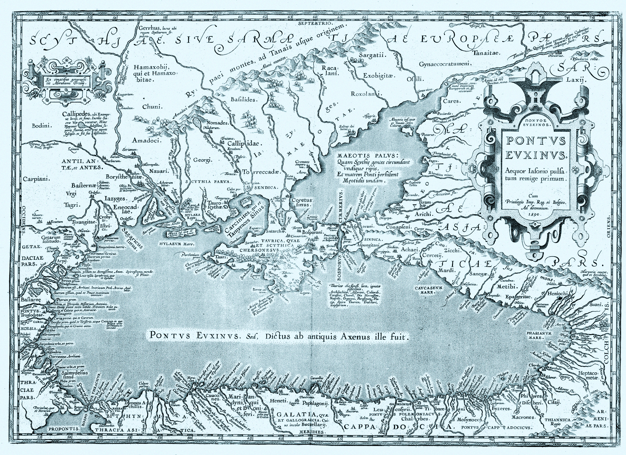Старинная карта черного моря